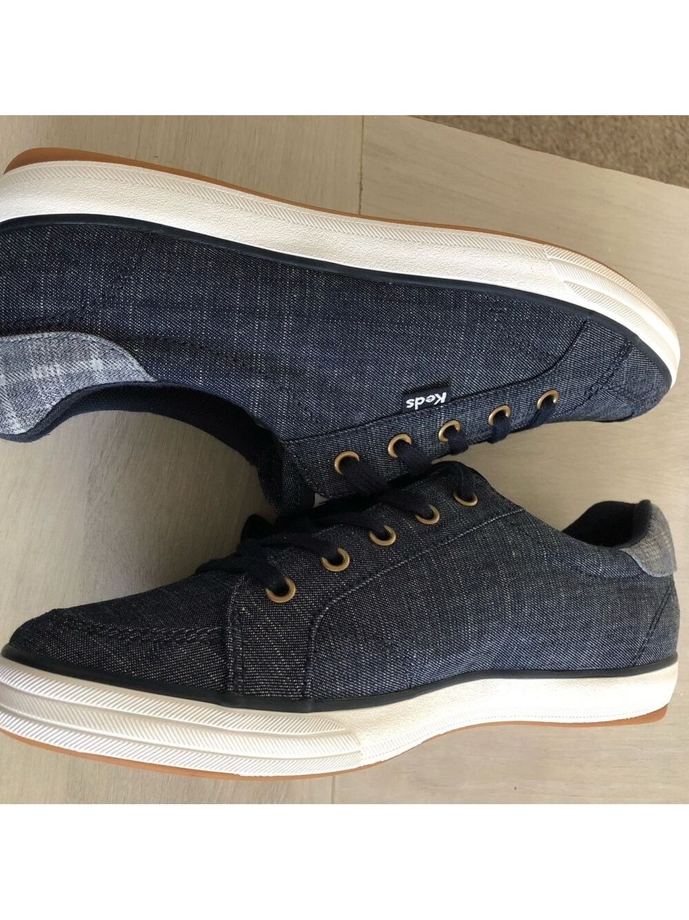 Keds WOMENS Center III Navy Denim Low-Top Lace Up Sneakers Size 7.5 New - Picture 4 of 10